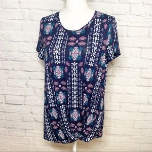NWT Womens Style & Co side tie patterned tunic